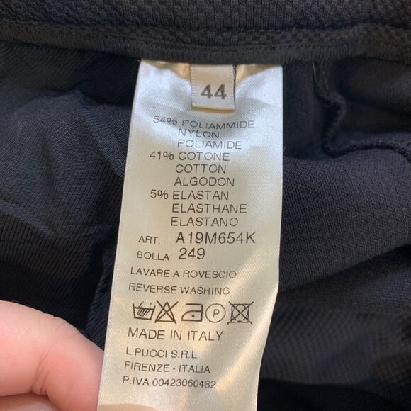 Sharis Place Pants Women 44 US 14/16 Black Grey Ponte Velvet Side Panel Trousers - Picture 11 of 13